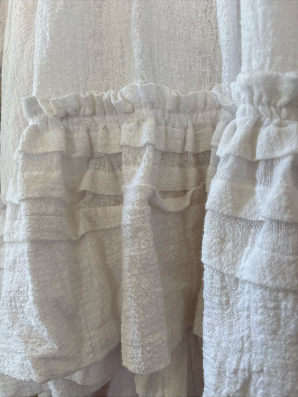 Karlie White Ruffled Button-Front Casual Dress - Picture 5 of 5